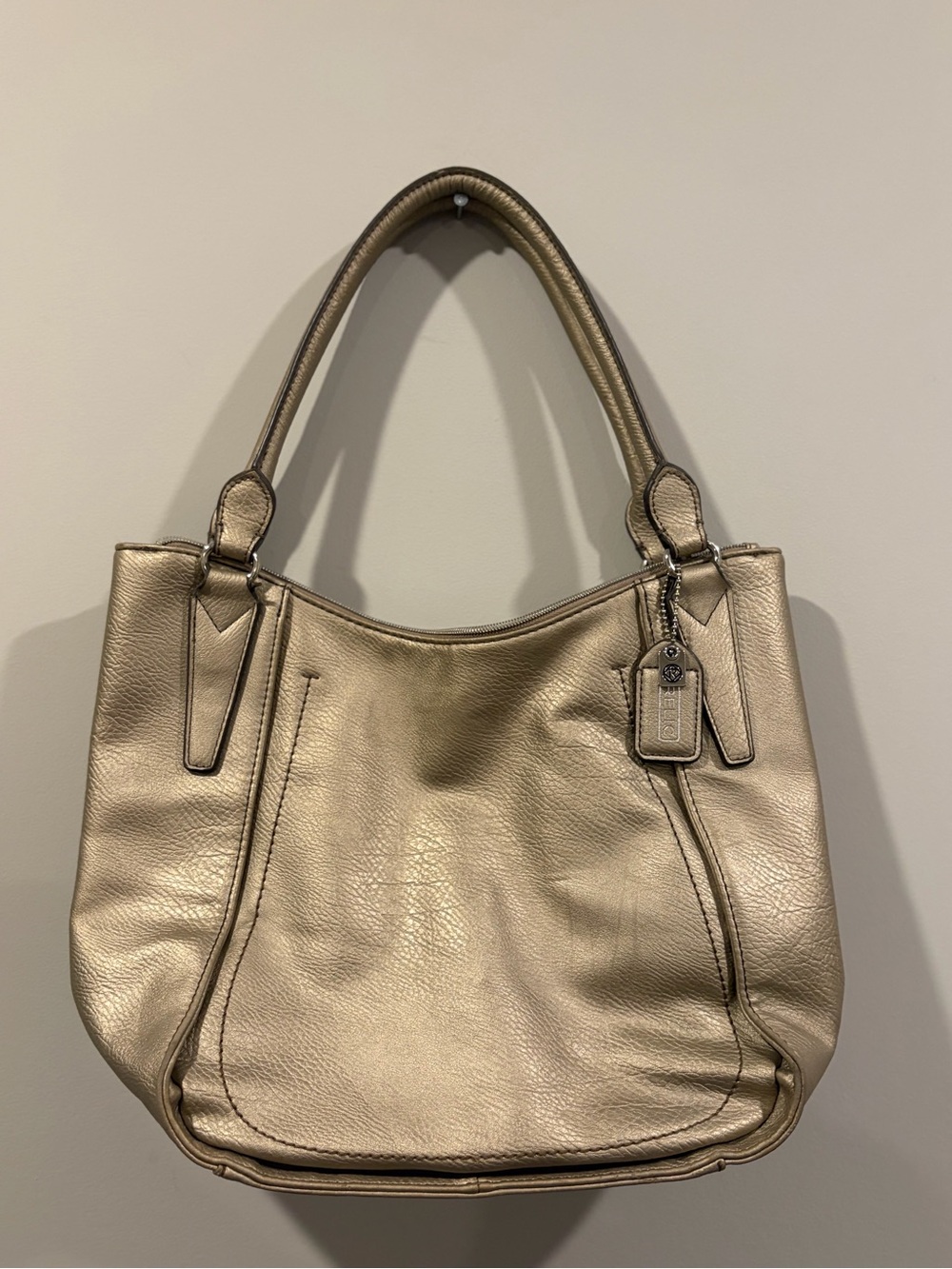 Relic Metallic Gold Leather Shoulder Tote